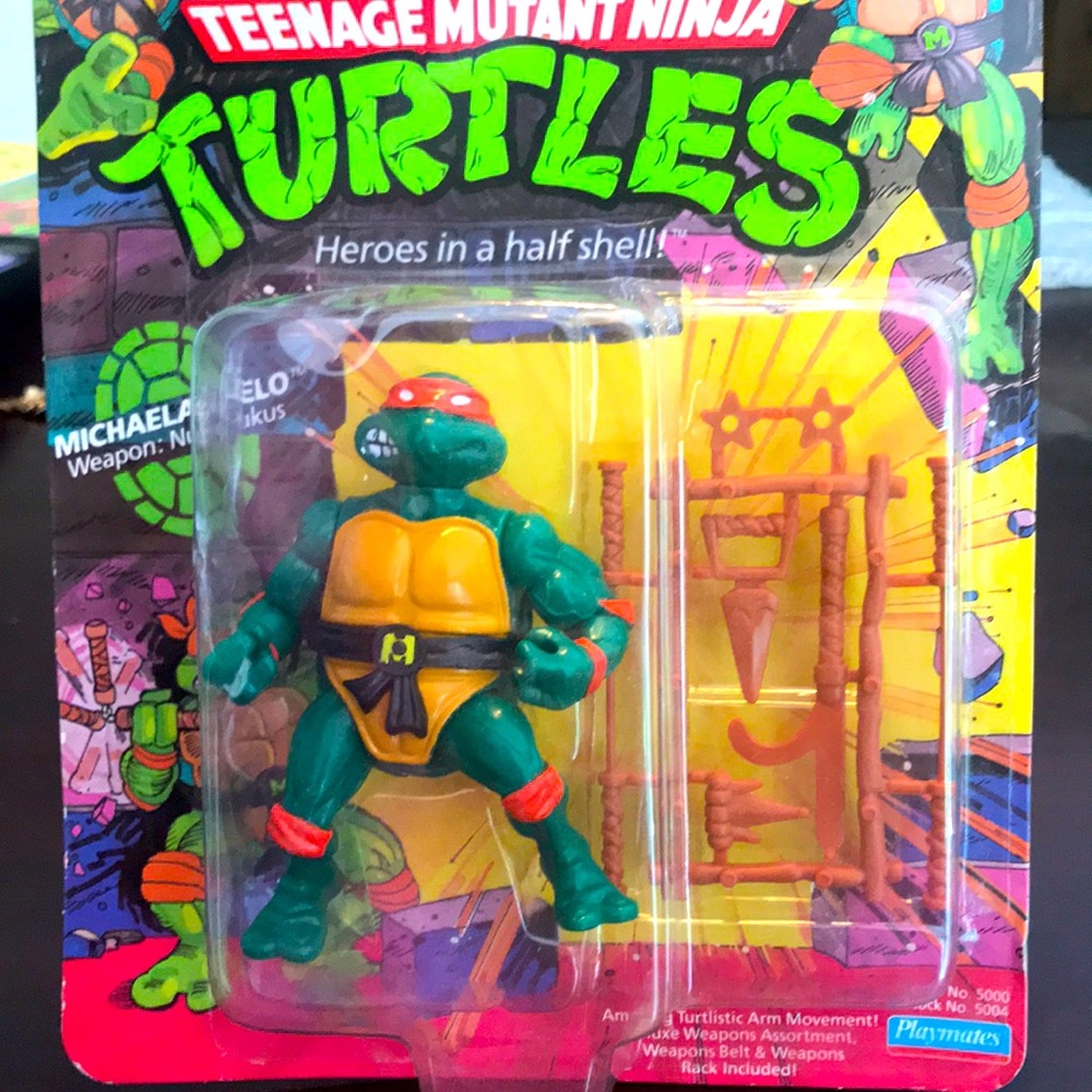 1980s Vintage Teenage Mutant Ninja Turtle - Michaelangelo - in box - Playmates